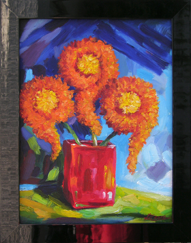 a myschliwzyk:  Flower 5 2012 - Oel auf Leinwand, 30 x 40cm