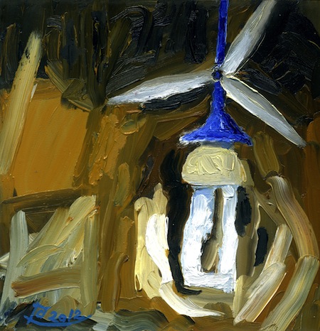 a myschliwzyk:  Neuste Energiesparlampe 2012 - Oel auf Holzfaserplatte, 20 x 20 cm