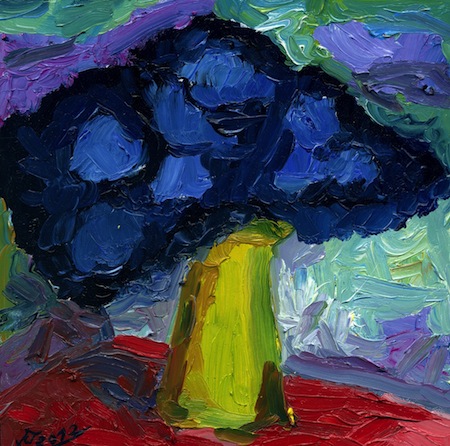 a myschliwzyk:  Flowers 1 2012 - Oel auf Holzfaserplatte, 20 x 20 cm