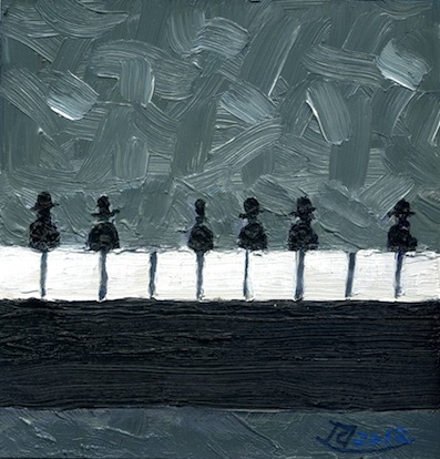 a myschliwzyk:  Der Fluegel 2012 - Oel auf Holzfaserplatte, 15 x 15 cm