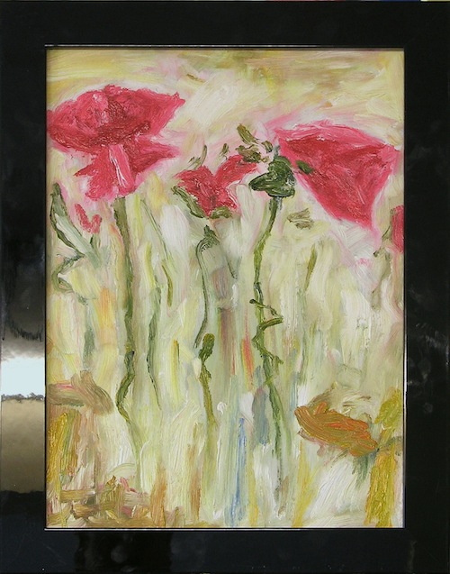 Christoph Myschliwzyk:  Im Mohn 2012 - Oel auf Leinwand, 30 x 40cm