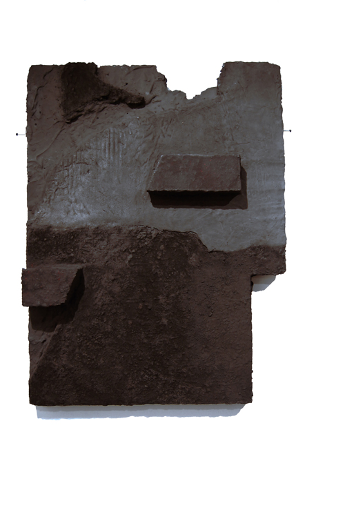 Petra Dutine: ExperimentaleBPigmente auf Beton Format 80 x 100 x 15 cm