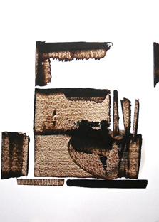 Petra Dutine: Imprime08Oel-Lasur und Tusche auf Papier Format 63 x 88 cm