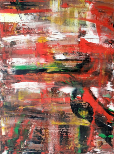 Peter Walder_-_Gottsbacher: Red Abstract Oel auf Leinwand  60x80cm