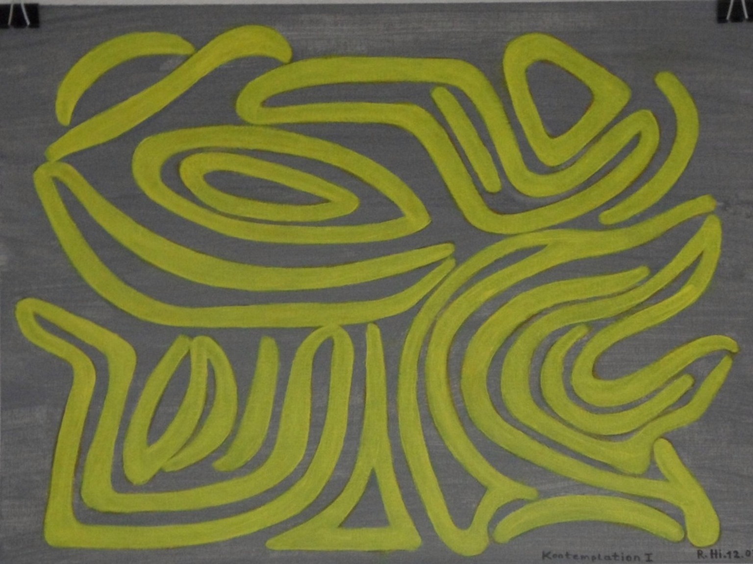 Roland Hirn: Kontemplation/ IMasse: 40 x 30cm, Acryl auf Papier