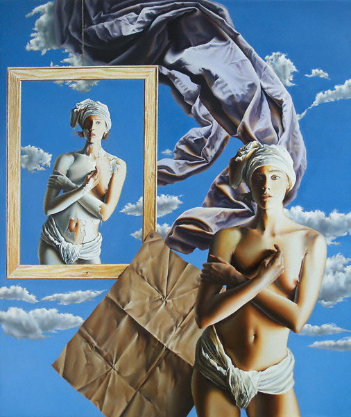 Victor Hagea: Genesis 100 x 85 cm, 2003, Oel auf Leinwand