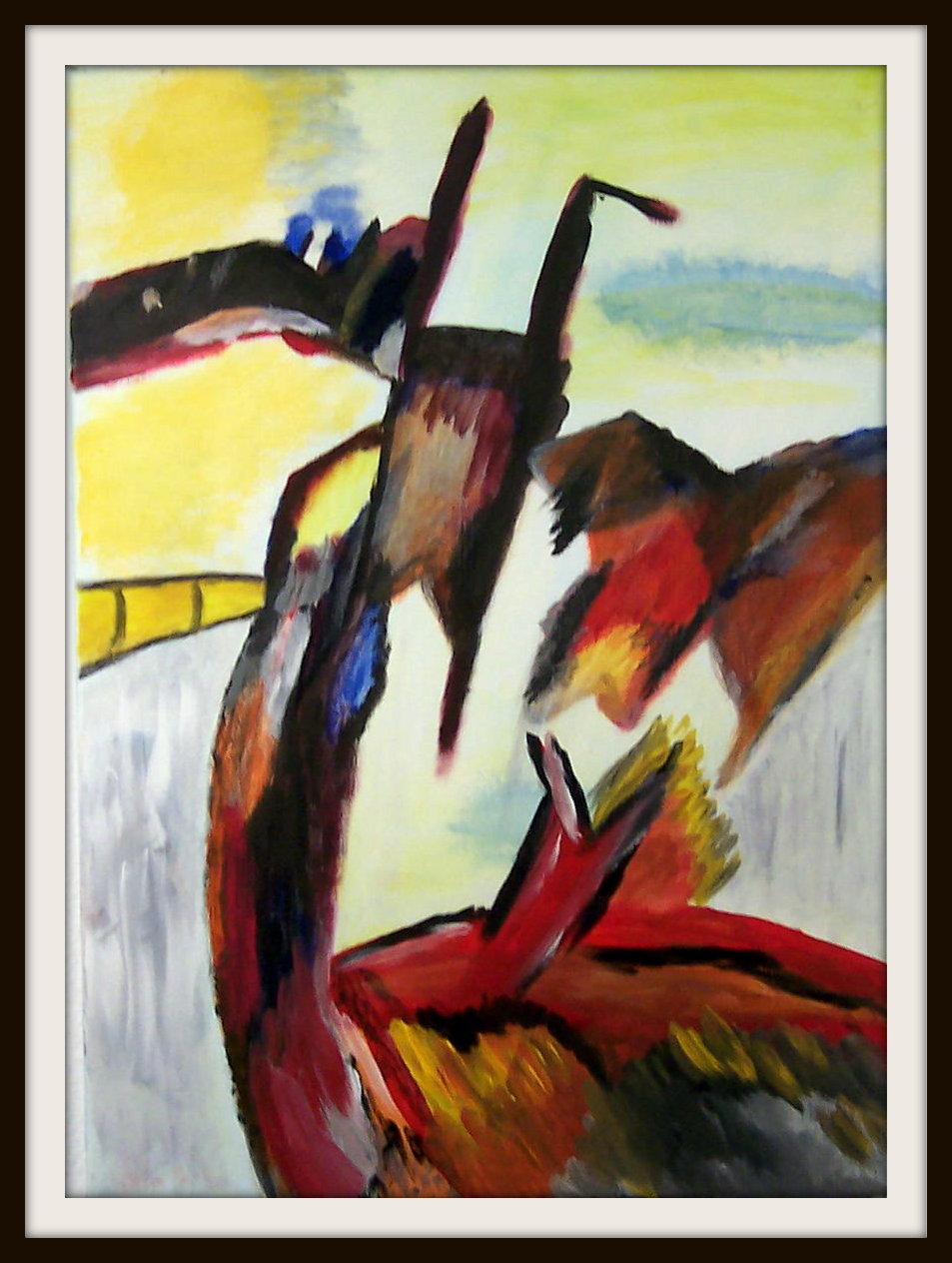 Hans Gaedeke: Farbspiel, Groesse 50 x 70 cm 