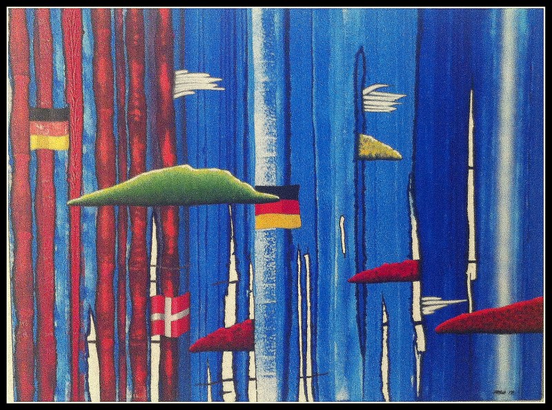 Andreas Srogosz-Osnabrgge: Zwei in Einem  Acrylfarben auf Leinwand80 x 60 cm. 2014