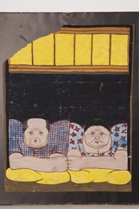 Waltraud Hofmann: Ehe ,Scheinbare Harmonie, Das Bild wurde 1968 gemalt, lange ehe das Motiv in der Gurlittschen  Sammlung bei Lachnit auftauchte.