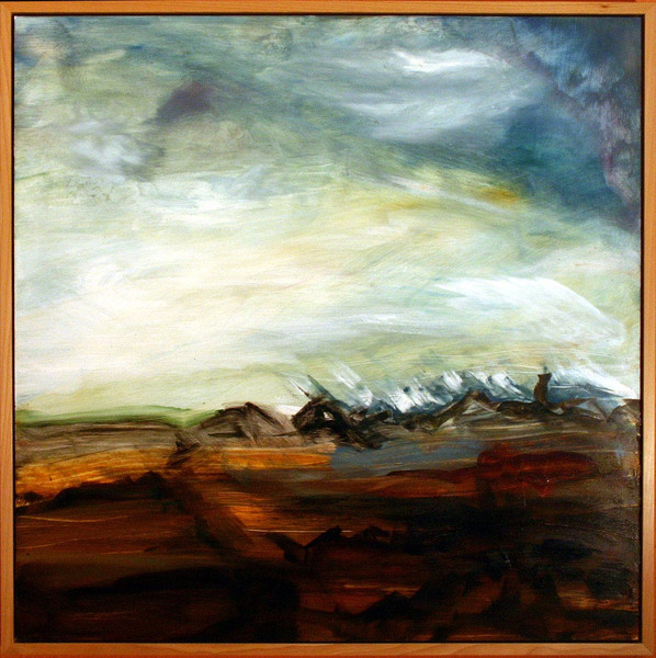 Petra Thalermaier: o.T. - Oel / Holzfaserplatte 80x80 VERKAUFT