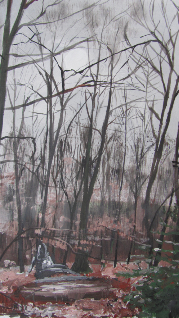 Volker Mersch: WaldfestAcryl auf Papier,30x40cm,2014