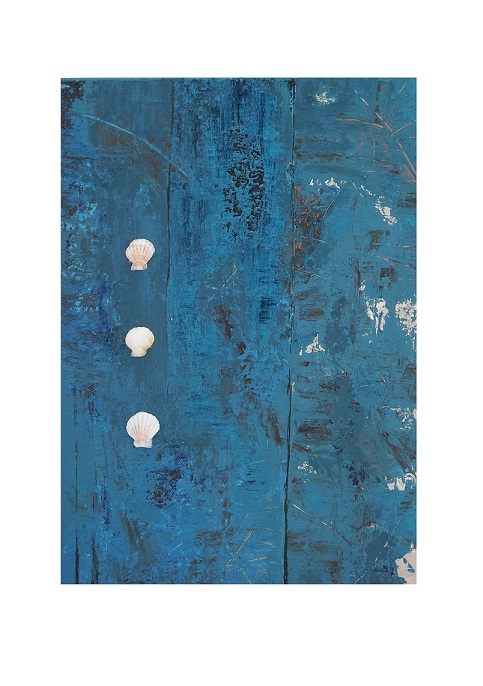 Michael Giangrande: Greece for a MomentAcrylic colour and sea shells on canvas 50x70cm