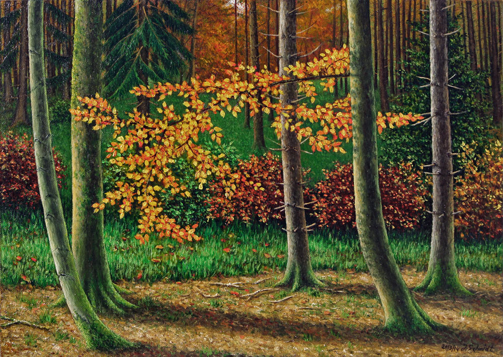 Juergen Schmidt: Herbst 2013/2014, 50/70 cm, Oel, Leinwand