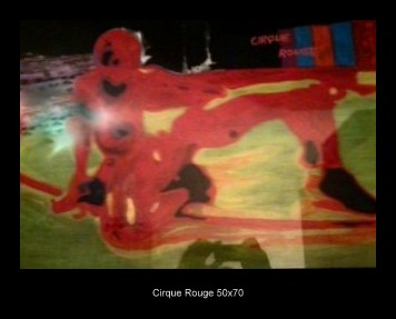 wolfgang kuehboeck: cirque rougeHinterglas 50x70