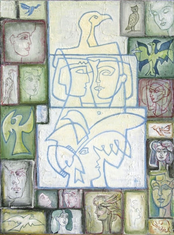 Kurt_Gerd Ries: Variation auf das Lebenl auf Leinwand, 80x120cm