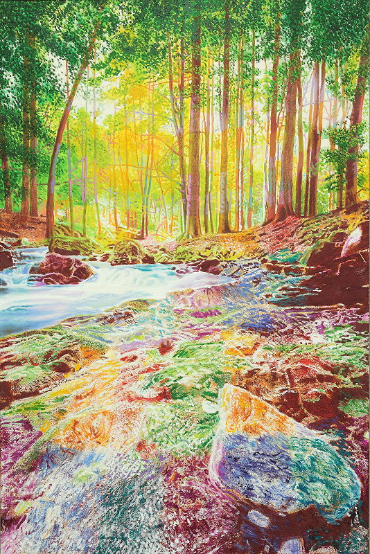 Fred Hahn: Sonnenscheinilse, Oil auf Baumwolle, 2011, 120 x 80 cm