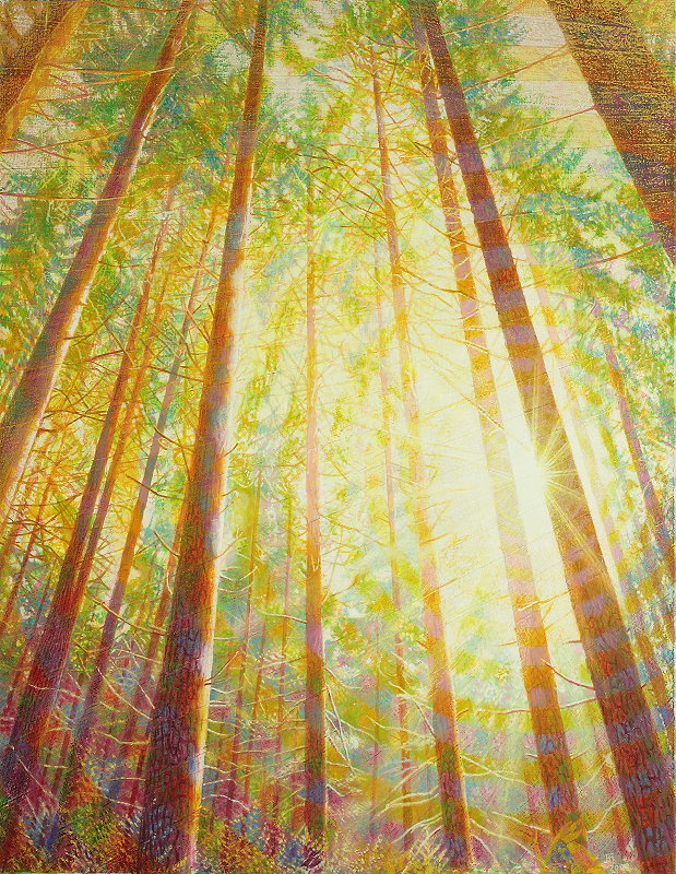 Fred Hahn: Strahlender SonnenaufgangOil auf verstaerkter Leinwand, 2000, 155 x 120 cm