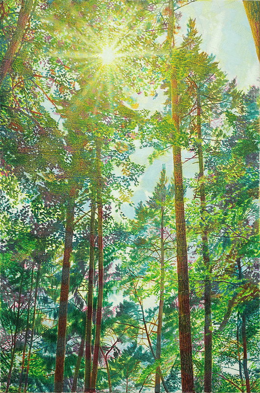 Fred Hahn: AugustsonneOil auf verstaerkter Leinwand, 2002, 120 x 80 cm
