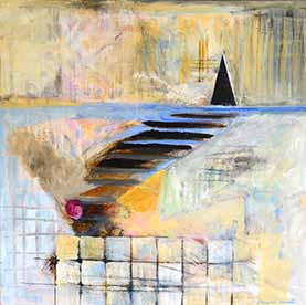ragnhild lunden: Every Step is a Challenge70x70cm acrylic on canvas
