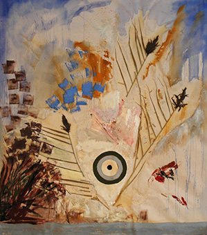 ragnhild lunden: Target Nature200x200xm mixed media on canvas