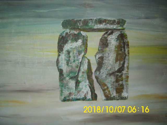 Marion Willenberg: StonehengeAcryl auf Leinwand 50 x 60