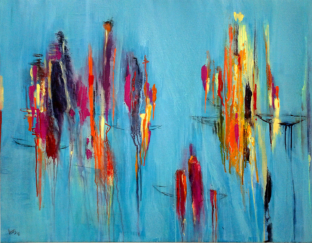 Heike Wiegand-Baumeister: MARE_NOSTRUM - Acryl auf Leinwand, 80 x 100 cm