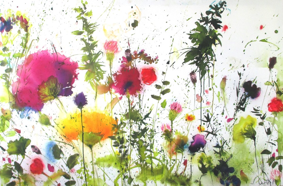 Heike Renz: "leben",aquarell/Mischtechnik auf LW