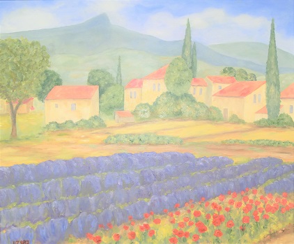 Udo Teuchert: Provence-Impressionen Oel / Leinwand auf Keilrahmen  60 x 50 cm