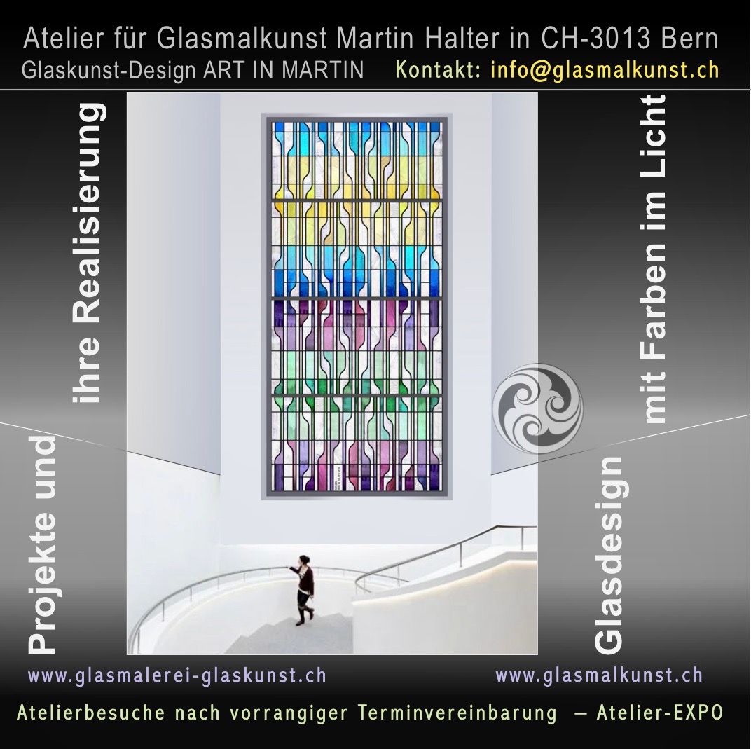 Martin_ART_IN_MARTIN Halter: Glaskunst-Inszenierung - Glasdesign mit Farben im Licht